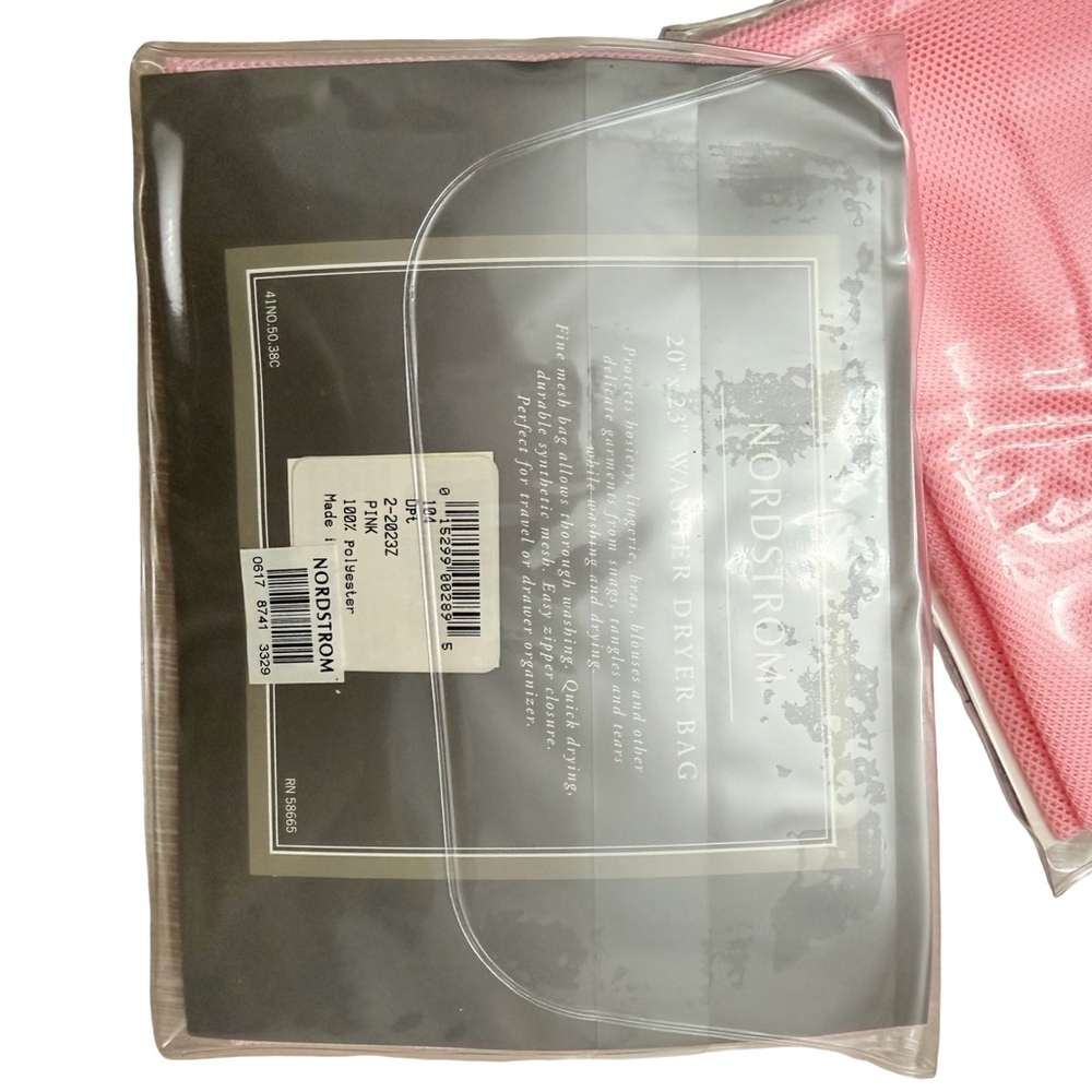Nordstrom Pink Mesh Washer Dryer Bag set of 2 - Picture 3 of 5